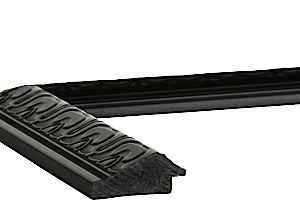 W-1005-SCO: Black Imitation Wood Corner Sample