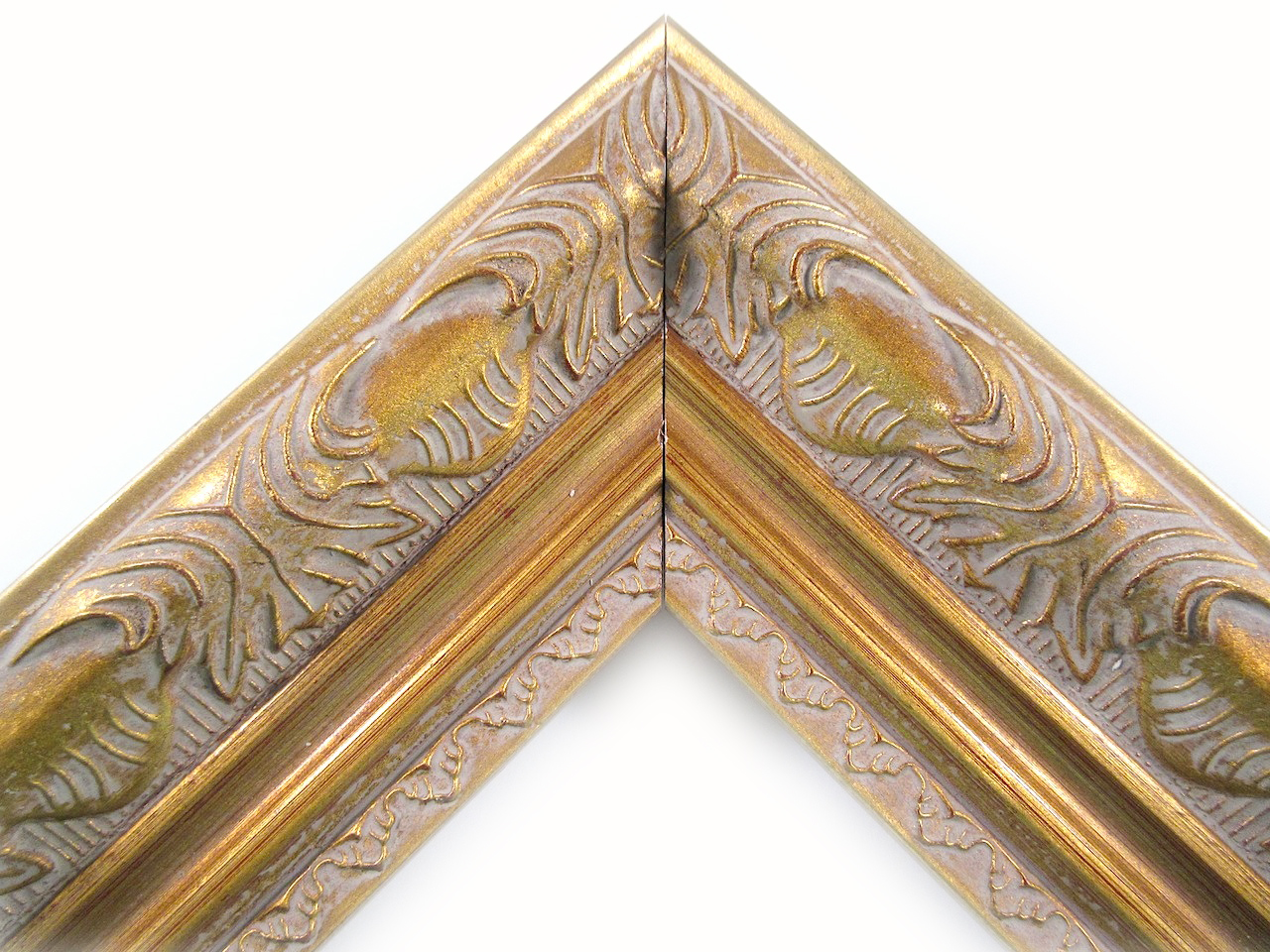 2-1/2 Inch Wide - Gold Ornate Picture Frame - Corner Sample or Chip - Style - 30047-G