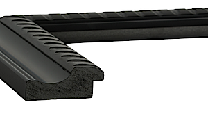 W-3026-SCO: Black Imitation Wood Corner Sample