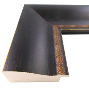 OM-80605: 2 1/2" Etched Copper, Sloped Wood Frame with Roped Lip (1/2" Rabbet)