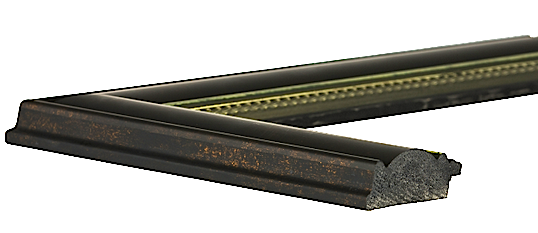 W-8244-SCO: Black Imitation Wood Corner Sample