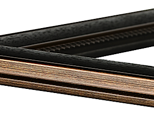 W-8288-SCO: Black Imitation Wood Corner Sample