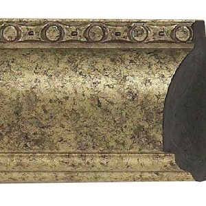 WM-923: 3" Wide Mottled Silver, Rounded Polystyrene Frame with Beaded Lip (1/2" Rabbet)