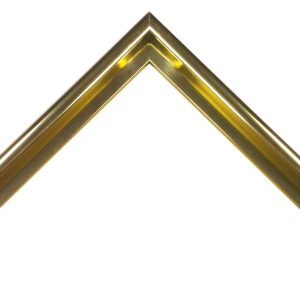 G-OEM-1-03: 1/4" Wide Shiny Gold Metal, Flat Face Frame (3/8" Rabbet Channel)