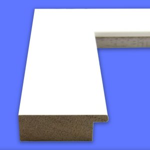 White Flat Face 1-5/8" Wide Picture Frame Moulding in Lengths - 2948-M