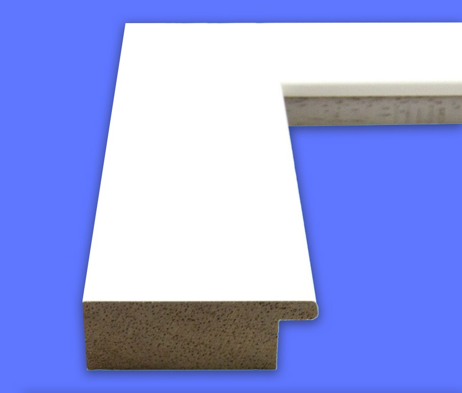 White Flat Face 1-5/8" Wide Picture Frame Moulding in 99 Ft Wholesale Bundle - 2948-M
