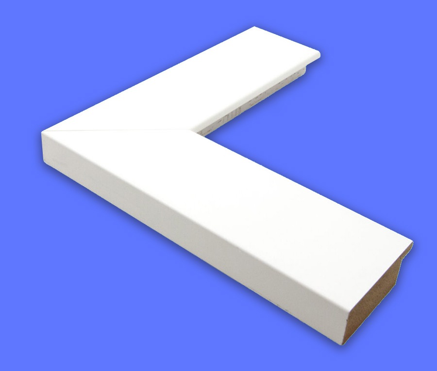 White Flat Face 1-5/8" Wide Picture Frame Moulding in 99 Ft Wholesale Bundle - 2948-M