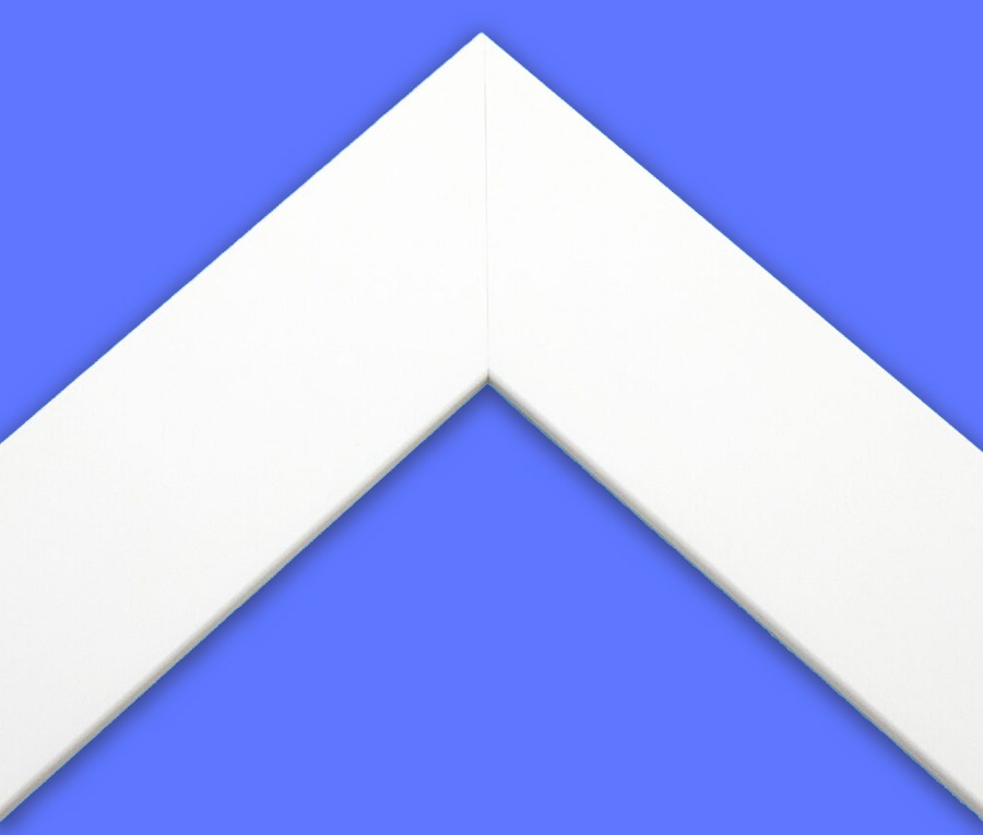 White Flat Face 1-5/8" Wide Picture Frame Moulding in 99 Ft Wholesale Bundle - 2948-M