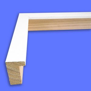 White Cap 3/4" Wide Picture Frame Moulding in Lengths - 2950-M