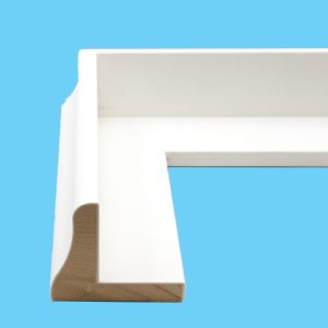 7560-M White Floater Frame Moulding at Wholesale Price (1-1/4" Rabbet Depth) - 99 Feet Cut into 5 ft and 4 ft Sections