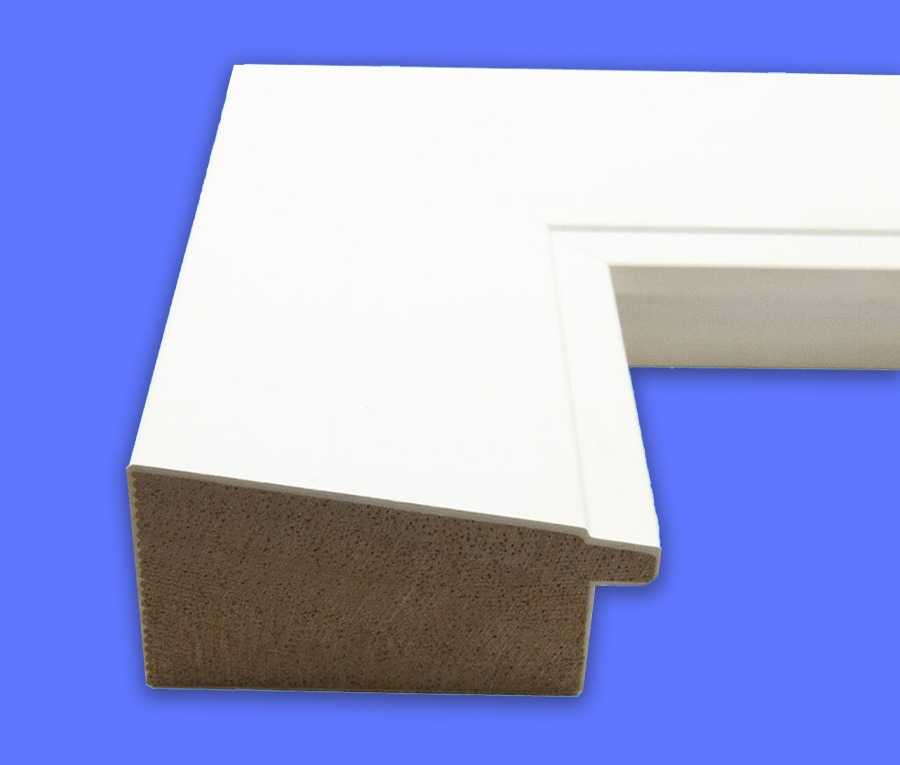 White 2-1/2" Wide Custom Cut Picture Frame - 8262-M