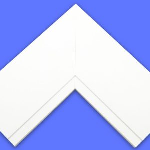 White 2-1/2" Wide Picture Frame Corner Sample or Chip - 8262-M