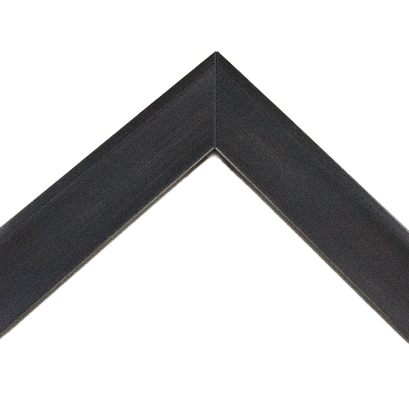 OM-83731: 1 1/4" Wide Glossy Charcoal Grey, Scooped Wood Frame(9/16" Rabbet)