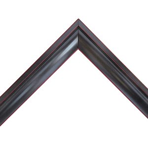 Black with Red Stripes 7/8" Wide Picture Frame Moulding in 99 Ft Wholesale Bundle – BLK24-M