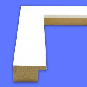White 1-1/8" Wide Picture Frame Moulding in Lengths - E83460-G