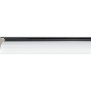 G-7110: 1 1/8" Wide Satin White and Black Sloped Wood Frame (7/16" Rabbet)