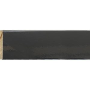 G-7914: 2" Wide Glossy Charcoal Grey, Flat Face Wood Frame (1/2" Rabbet)