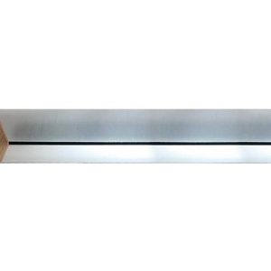 G-8322: 1 1/2" Wide Bright Silver, Beveled Wood Frame with Black Line (5/8" Rabbet)