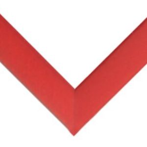 N-117-227: 7/16" Wide Tornado Red, Flat Face Brushed Metal Frame (13/16" Rabbet Channel)