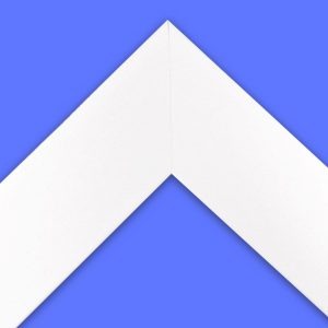 White Flat Face Picture Frame Corner Sample or Chip - N1011-M