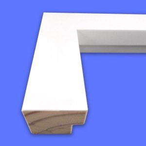 White Flat Face 1-3/8" Wide Picture Frame Moulding in Lengths - N1011-M