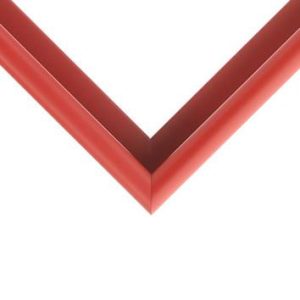 N-15-68: 3/8" Wide Chinese Red, Painted Metal Frame with Rounded Face (5/8" Rabbet Channel)