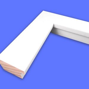 White Flat Face 1-1/2" Wide Custom Cut Picture Frame - N2611-M