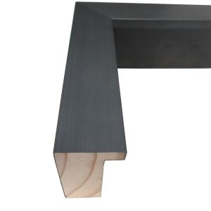 UA-N2914: 1 3/16" Wide Charcoal Grey Painted, Flat Face Wood Shadowbox Frame (1 7/8" Rabbet)