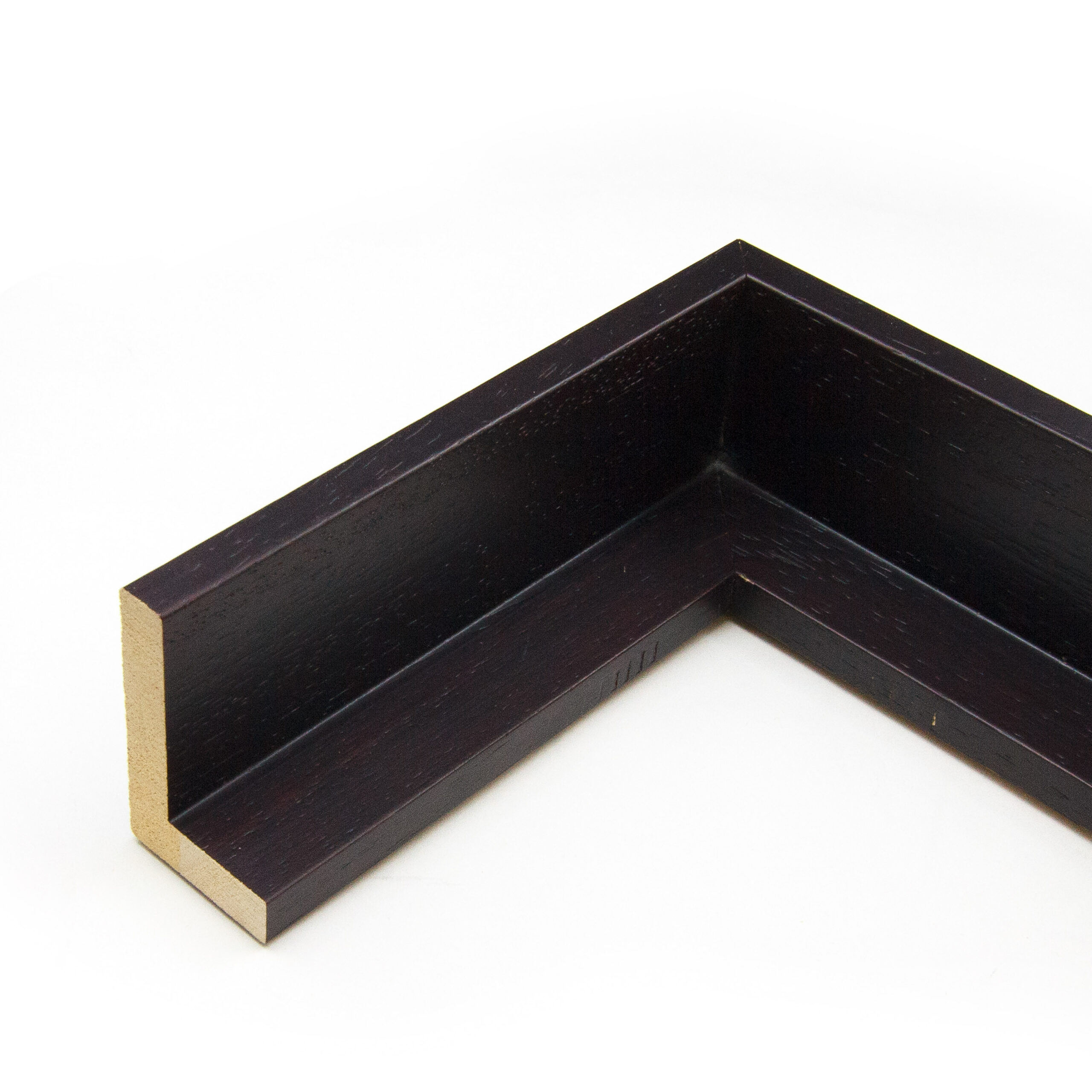P1705-M Dark Brown Floater Frame Moulding at Wholesale Price (1-9/16" Rabbet Depth) - 99 Feet Cut into 5 ft and 4 ft Sections
