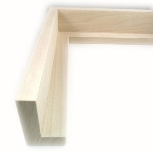 Floater A - Unfinished Poplar Floater Moulding at Wholesale Price (1-1/2" Rabbet Depth) - 99 Feet Cut to 5 ft and 4 ft sections