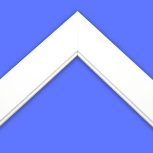 White 1-1/4" Wide Frame Corner Sample or Chip - WHT10-M