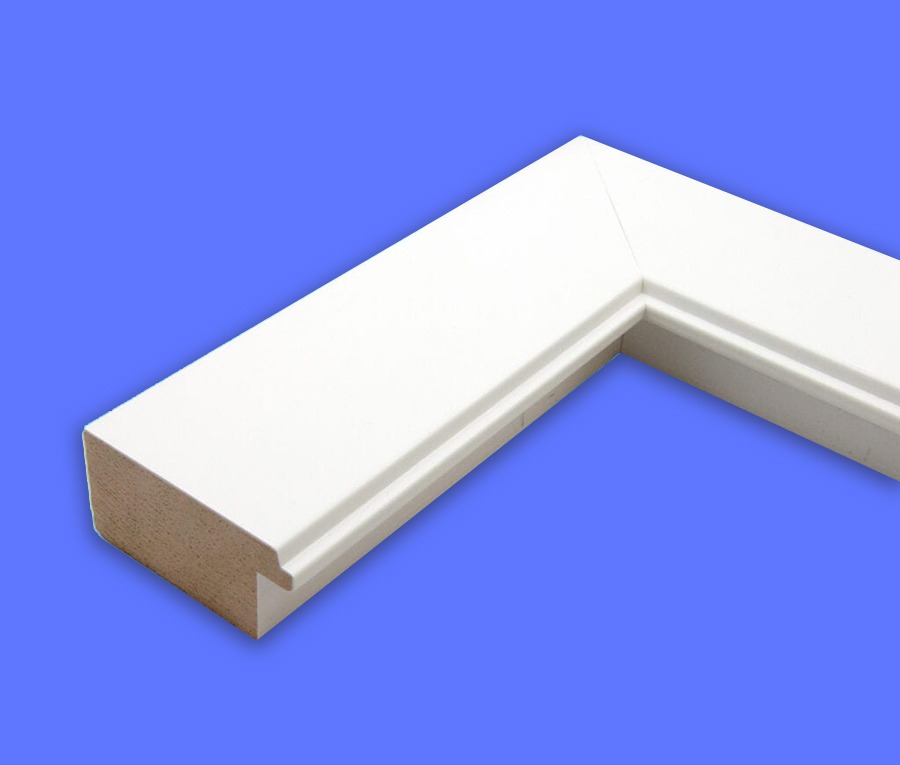 White 1-3/4" Wide Picture Frame Moulding in Lengths - WHT11-M