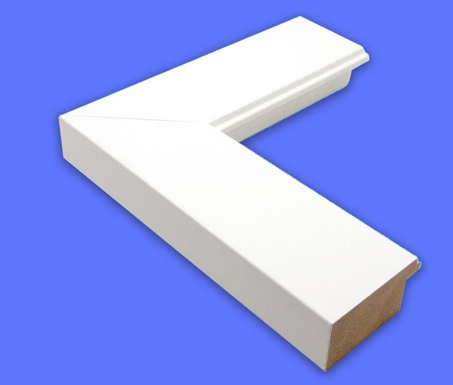 White 1-3/4" Wide Picture Frame Moulding in Lengths - WHT11-M