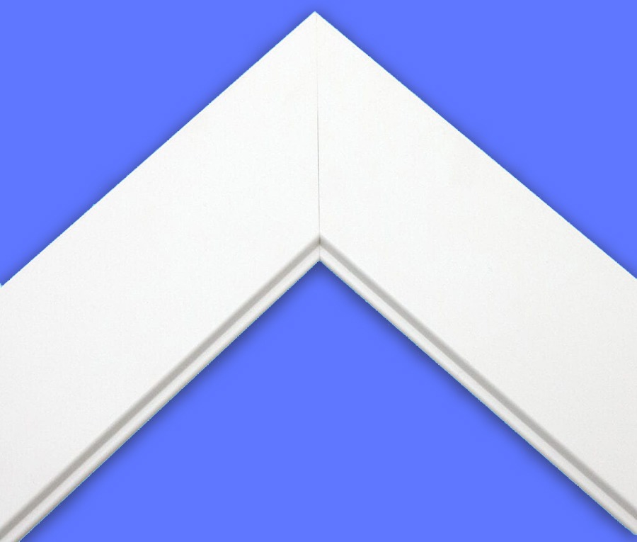 White 1-3/4" Wide Picture Frame Moulding in Lengths - WHT11-M