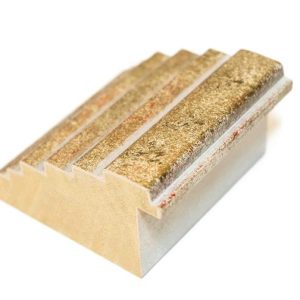 G-2083: 3 1/2" Wide Gold Stepped Shadowbox Frame (1 3/8" Rabbet)