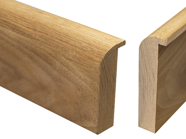 G-29-SC-RW: 1" Wide Unfinished Walnut Wood Shadowbox with Rounded Edge (3 3/4" Rabbet)