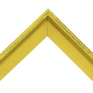 UA-B976: 3/8" Wide Rustic Yellow Chalk Finish Painted Wood Floater Frame (1 1/2" Rabbet)