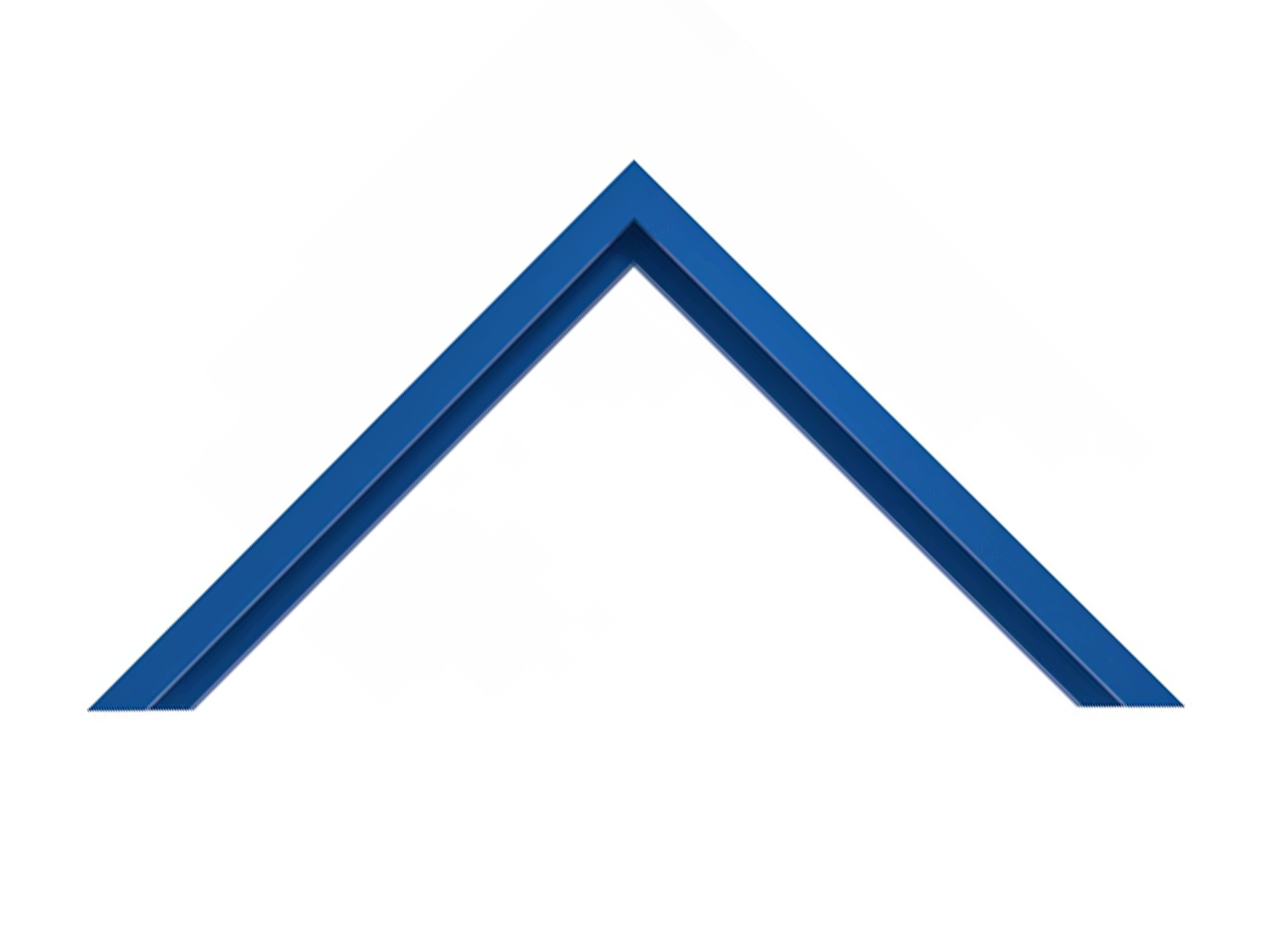 7/16" W Flat Top Bright Blue Metal Corner Sample - 117-207