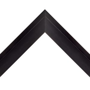 OM-79374: 1/2" Wide Satin Black Wood, Flat Face Floater Frame (1 1/4" Rabbet)