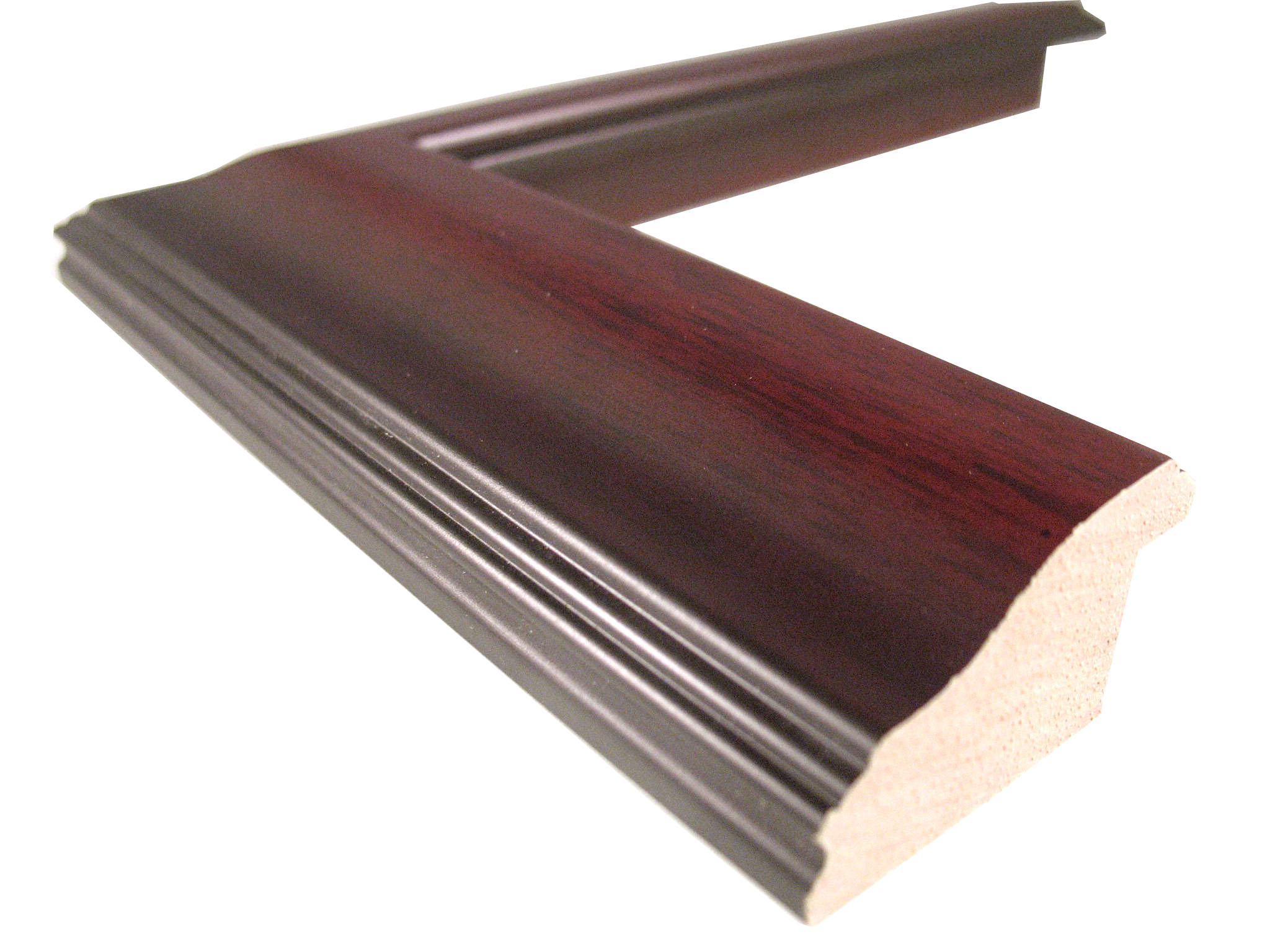 OM-79673: 1 3/4" Wide Cherry Veneer, Sloped Wood Frame (9/16" Rabbet)