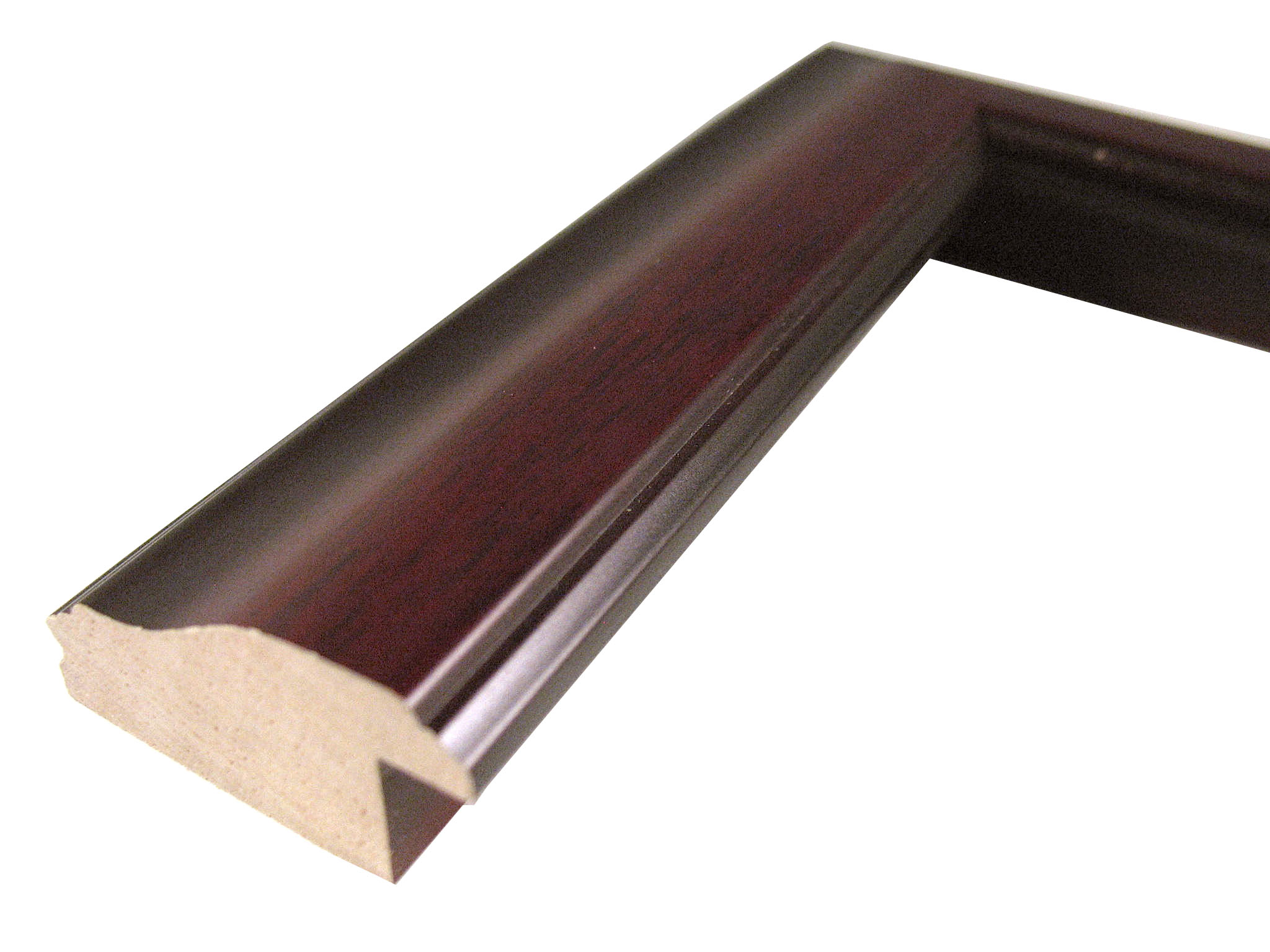 OM-79673: 1 3/4" Wide Cherry Veneer, Sloped Wood Frame (9/16" Rabbet)