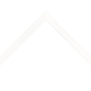 OM-80760: 5/8" Wide Satin White, Flat Face Wood Shadowbox Frame (1 1/2" Rabbet)