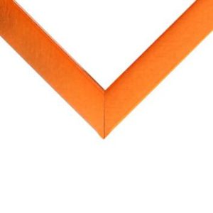 N-117-235: 7/16″ Wide Tangerine Twist, Flat Face Brushed Metal Frame (13/16″ Rabbet Channel)