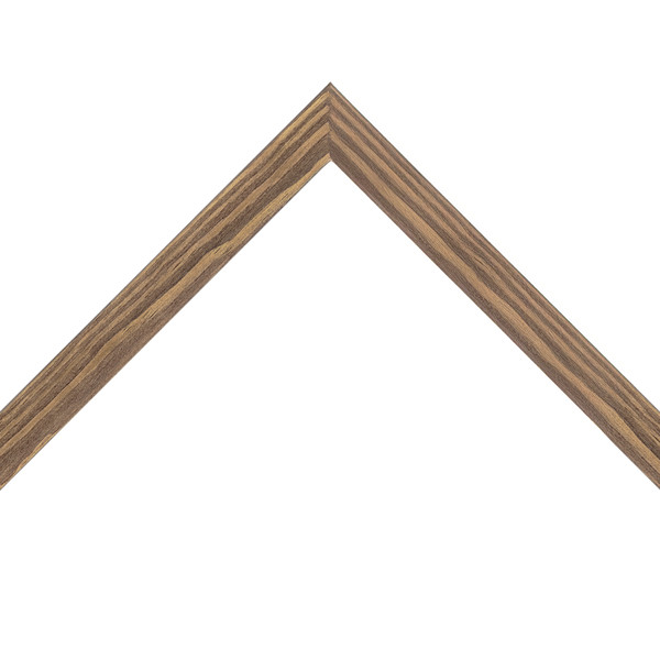 OM-84407: 3/4" Brown Grain, Flat Face Wood Frame (5/8" Rabbet)