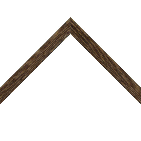 OM-84408: 3/4" Dark Brown Grain, Flat Face Wood Frame (5/8" Rabbet)