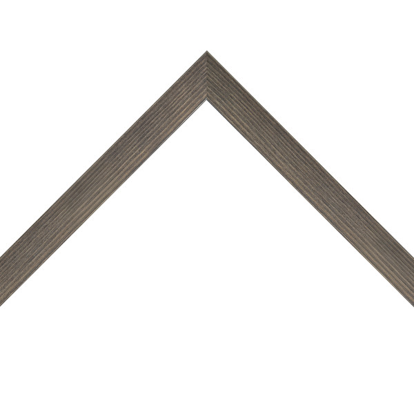 OM-84409: 3/4" Gray Grain, Flat Face Wood Frame (5/8" Rabbet)