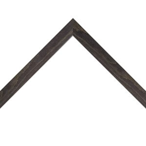 OM-84410: 3/4" Black Grain, Flat Face Wood Frame (5/8" Rabbet)