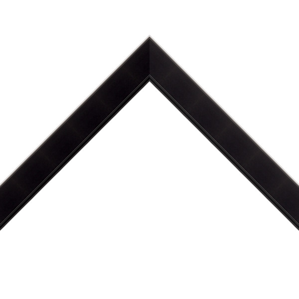 OM-80770: 1" Wide Matte Black Wood Shadowbox Square Face w/ Ridge Lip (2 1/2" Rabbet)