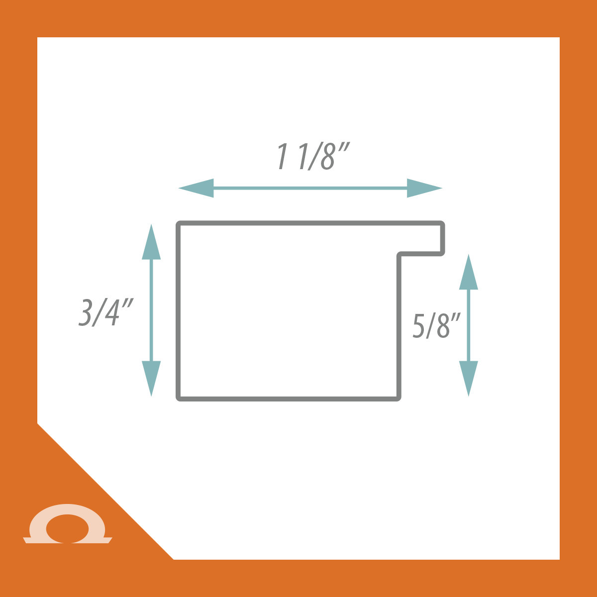 OM-84073: 1 1/8" Wide Raw Ayous Flat Face Wood Frame (5/8" Rabbet)