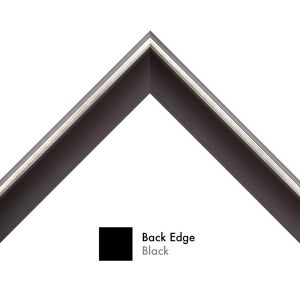 OM-84211: 3/16" Wide Silver Leaf Floater With Black Wood Floater Frame (1 1/2" Rabbet)